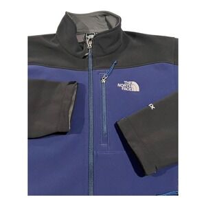 The North Face Men's Apex Softshell Jacket Blue Black Size L Full Zip Outdoor